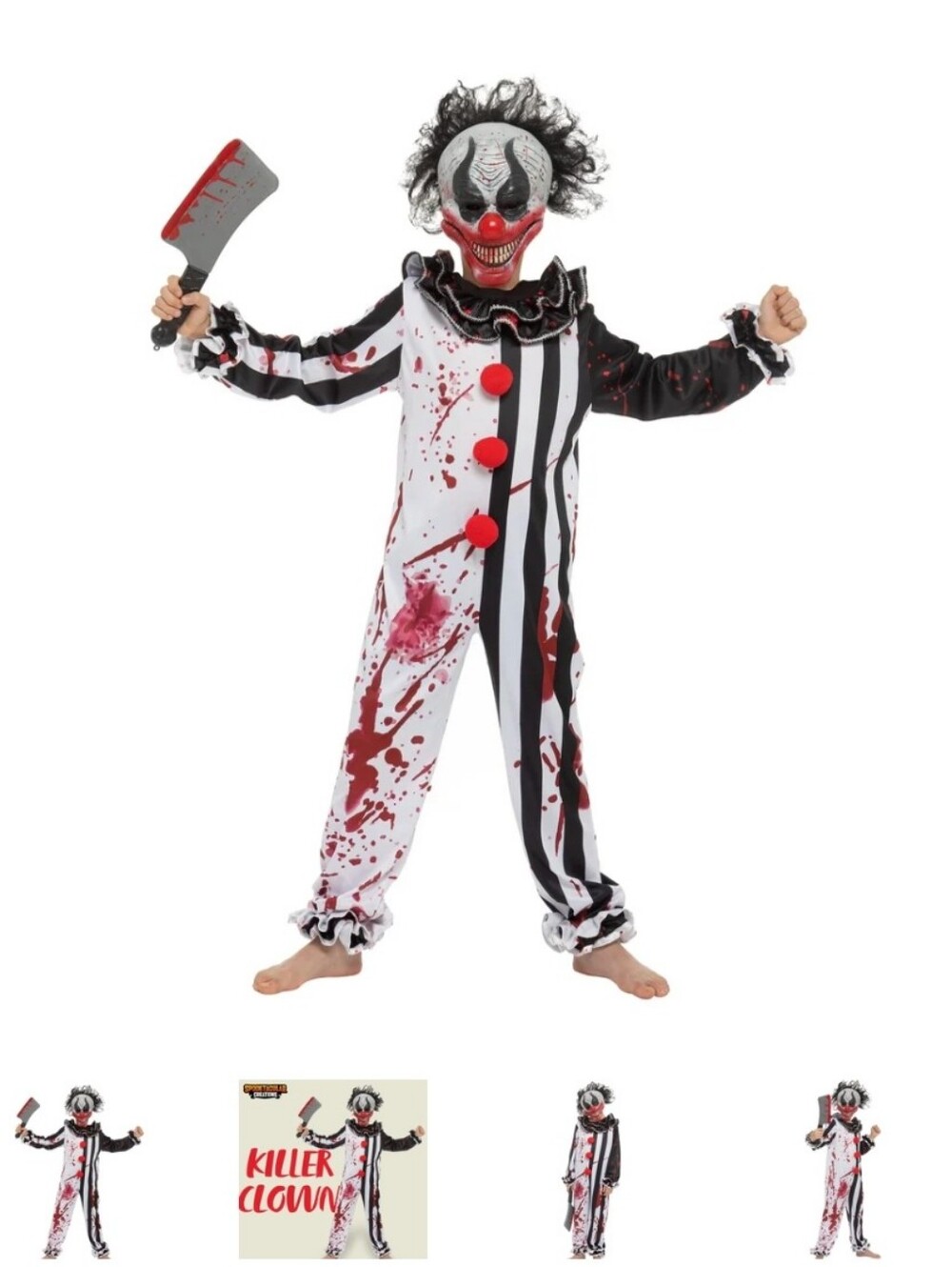 Clown Kids Costume Medium New